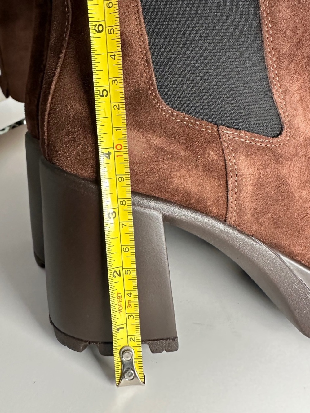 NWOT Knee High Brown Suede Leather Lug Sole Steve Madden Alesti Boots size 8 - Picture 4 of 10
